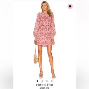 Cleobella Opal Pink Floral Mini Dress - Size Small